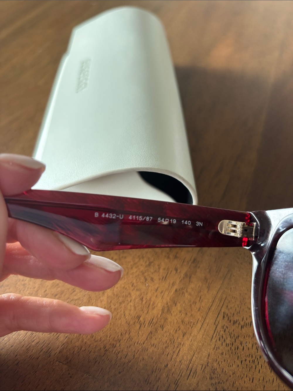 Burberry Women's Deep Wine Round Sunglasses - Picture 5 of 5